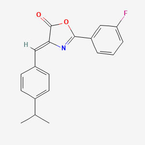 2-(3-fluorophenyl)-4-(4-isopropylbenzylidene)-1,3-oxazol-5(4H)-one