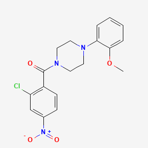 molecular formula C18H18ClN3O4 B4979068 1-(2-chloro-4-nitrobenzoyl)-4-(2-methoxyphenyl)piperazine 