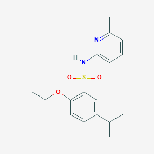 molecular formula C17H22N2O3S B497907 2-ethoxy-5-isopropyl-N-(6-methyl-2-pyridinyl)benzenesulfonamide CAS No. 915931-50-9