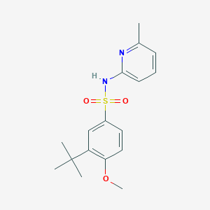 molecular formula C17H22N2O3S B497908 3-tert-butyl-4-methoxy-N-(6-methyl-2-pyridinyl)benzenesulfonamide CAS No. 915932-92-2