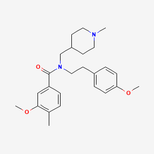 3-methoxy-N-[2-(4-methoxyphenyl)ethyl]-4-methyl-N-[(1-methyl-4-piperidinyl)methyl]benzamide