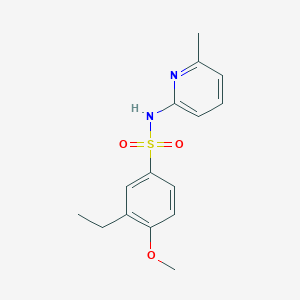 molecular formula C15H18N2O3S B497910 3-ethyl-4-methoxy-N-(6-methyl-2-pyridinyl)benzenesulfonamide CAS No. 915924-70-8