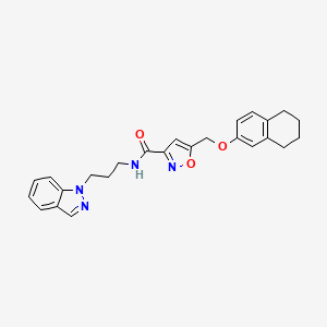 N-[3-(1H-indazol-1-yl)propyl]-5-[(5,6,7,8-tetrahydro-2-naphthalenyloxy)methyl]-3-isoxazolecarboxamide