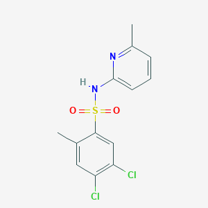 molecular formula C13H12Cl2N2O2S B497911 4,5-dichloro-2-methyl-N-(6-methyl-2-pyridinyl)benzenesulfonamide CAS No. 915925-20-1