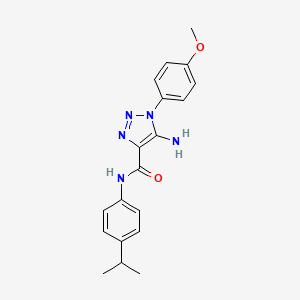 molecular formula C19H21N5O2 B4979113 5-amino-N-(4-isopropylphenyl)-1-(4-methoxyphenyl)-1H-1,2,3-triazole-4-carboxamide 