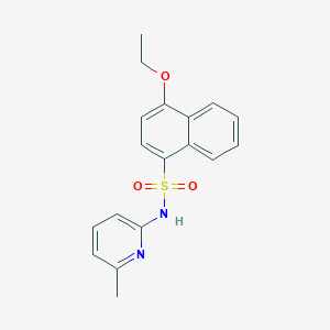 molecular formula C18H18N2O3S B497912 4-ethoxy-N-(6-methyl-2-pyridinyl)-1-naphthalenesulfonamide CAS No. 915900-61-7