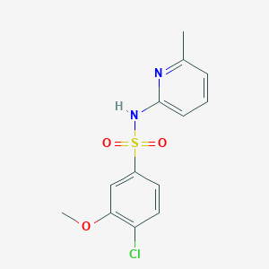 molecular formula C13H13ClN2O3S B497913 4-chloro-3-methoxy-N-(6-methyl-2-pyridinyl)benzenesulfonamide CAS No. 927637-43-2