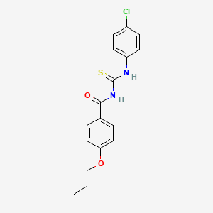 molecular formula C17H17ClN2O2S B4979137 N-{[(4-chlorophenyl)amino]carbonothioyl}-4-propoxybenzamide 