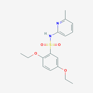 molecular formula C16H20N2O4S B497914 2,5-diethoxy-N-(6-methyl-2-pyridinyl)benzenesulfonamide CAS No. 927637-45-4