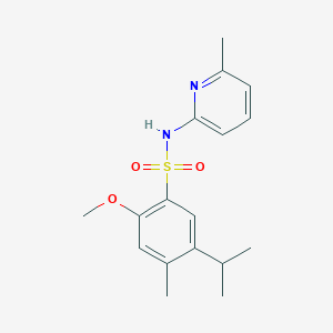2-methoxy-4-methyl-N-(6-methylpyridin-2-yl)-5-(propan-2-yl)benzenesulfonamide