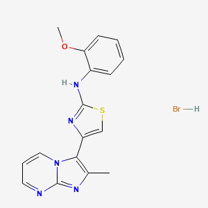 N-(2-methoxyphenyl)-4-(2-methylimidazo[1,2-a]pyrimidin-3-yl)-1,3-thiazol-2-amine hydrobromide