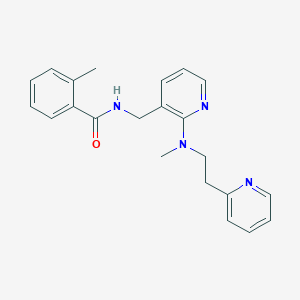 molecular formula C22H24N4O B4979176 2-methyl-N-[(2-{methyl[2-(2-pyridinyl)ethyl]amino}-3-pyridinyl)methyl]benzamide 