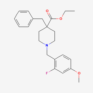 molecular formula C23H28FNO3 B4979182 ethyl 4-benzyl-1-(2-fluoro-4-methoxybenzyl)-4-piperidinecarboxylate 