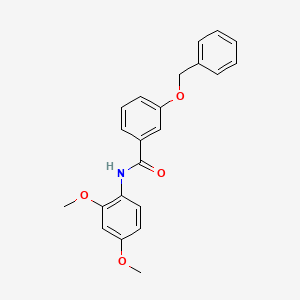 molecular formula C22H21NO4 B4979186 3-(benzyloxy)-N-(2,4-dimethoxyphenyl)benzamide 