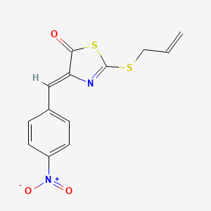 molecular formula C13H10N2O3S2 B4979196 2-(allylthio)-4-(4-nitrobenzylidene)-1,3-thiazol-5(4H)-one 