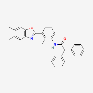 N-[3-(5,6-dimethyl-1,3-benzoxazol-2-yl)-2-methylphenyl]-2,2-diphenylacetamide