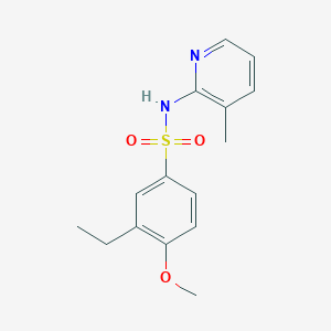 molecular formula C15H18N2O3S B497921 3-ethyl-4-methoxy-N-(3-methyl-2-pyridinyl)benzenesulfonamide 