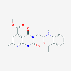 molecular formula C22H24N4O5 B4979212 methyl 3-{2-[(2-ethyl-6-methylphenyl)amino]-2-oxoethyl}-1,7-dimethyl-2,4-dioxo-1,2,3,4-tetrahydropyrido[2,3-d]pyrimidine-5-carboxylate 