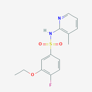 molecular formula C14H15FN2O3S B497923 3-ethoxy-4-fluoro-N-(3-methyl-2-pyridinyl)benzenesulfonamide CAS No. 915929-41-8