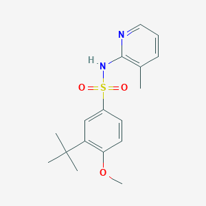 molecular formula C17H22N2O3S B497925 3-tert-butyl-4-methoxy-N-(3-methyl-2-pyridinyl)benzenesulfonamide 