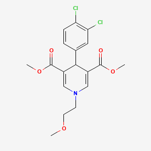 molecular formula C18H19Cl2NO5 B4979254 dimethyl 4-(3,4-dichlorophenyl)-1-(2-methoxyethyl)-1,4-dihydro-3,5-pyridinedicarboxylate 