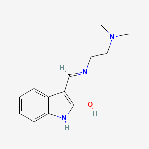 molecular formula C13H17N3O B4979270 3-({[2-(dimethylamino)ethyl]amino}methylene)-1,3-dihydro-2H-indol-2-one 