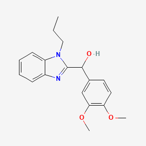 molecular formula C19H22N2O3 B4979283 (3,4-dimethoxyphenyl)(1-propyl-1H-benzimidazol-2-yl)methanol 