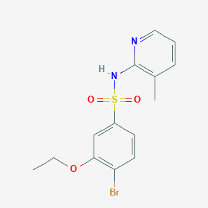 molecular formula C14H15BrN2O3S B497929 4-bromo-3-ethoxy-N-(3-methyl-2-pyridinyl)benzenesulfonamide CAS No. 915933-64-1