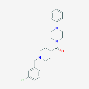 molecular formula C23H28ClN3O B4979291 1-{[1-(3-chlorobenzyl)-4-piperidinyl]carbonyl}-4-phenylpiperazine 
