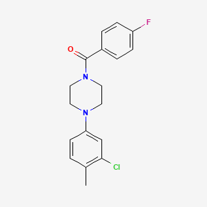 molecular formula C18H18ClFN2O B4979295 1-(3-chloro-4-methylphenyl)-4-(4-fluorobenzoyl)piperazine 