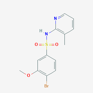 molecular formula C13H13BrN2O3S B497930 4-bromo-3-methoxy-N-(3-methyl-2-pyridinyl)benzenesulfonamide CAS No. 915930-08-4