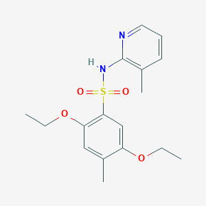 molecular formula C17H22N2O4S B497931 2,5-diethoxy-4-methyl-N-(3-methyl-2-pyridinyl)benzenesulfonamide CAS No. 927637-61-4