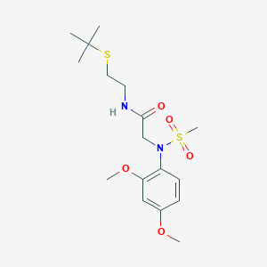 N~1~-[2-(tert-butylthio)ethyl]-N~2~-(2,4-dimethoxyphenyl)-N~2~-(methylsulfonyl)glycinamide