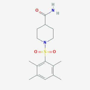 molecular formula C16H24N2O3S B497932 1-((2,3,5,6-Tetramethylphenyl)sulfonyl)piperidine-4-carboxamide CAS No. 915877-30-4