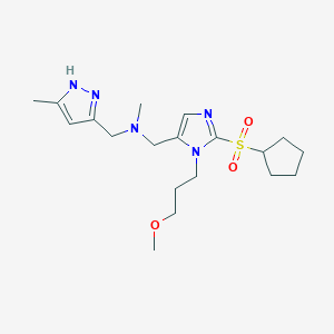 1-[2-(cyclopentylsulfonyl)-1-(3-methoxypropyl)-1H-imidazol-5-yl]-N-methyl-N-[(5-methyl-1H-pyrazol-3-yl)methyl]methanamine
