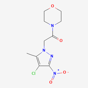 4-[(4-chloro-5-methyl-3-nitro-1H-pyrazol-1-yl)acetyl]morpholine