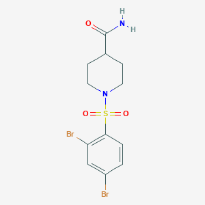 molecular formula C12H14Br2N2O3S B497933 1-(2,4-Dibromobenzenesulfonyl)piperidine-4-carboxamide CAS No. 927637-63-6