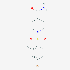 molecular formula C13H17BrN2O3S B497935 1-[(4-Bromo-2-methylphenyl)sulfonyl]-4-piperidinecarboxamide 
