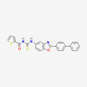 N-({[2-(4-biphenylyl)-1,3-benzoxazol-5-yl]amino}carbonothioyl)-2-thiophenecarboxamide