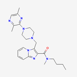 N-butyl-3-{[4-(3,6-dimethyl-2-pyrazinyl)-1-piperazinyl]methyl}-N-methylimidazo[1,2-a]pyridine-2-carboxamide