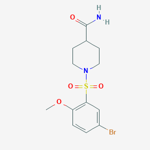 molecular formula C13H17BrN2O4S B497937 1-(5-Bromo-2-methoxybenzenesulfonyl)piperidine-4-carboxamide CAS No. 915930-85-7