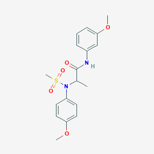 N~1~-(3-methoxyphenyl)-N~2~-(4-methoxyphenyl)-N~2~-(methylsulfonyl)alaninamide