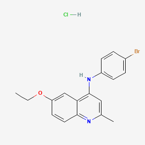 molecular formula C18H18BrClN2O B4979391 N-(4-bromophenyl)-6-ethoxy-2-methyl-4-quinolinamine hydrochloride 