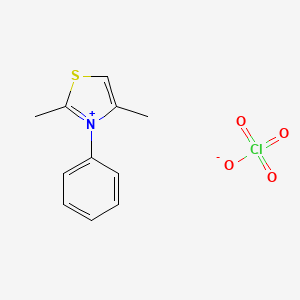 molecular formula C11H12ClNO4S B4979394 2,4-dimethyl-3-phenyl-1,3-thiazol-3-ium perchlorate 