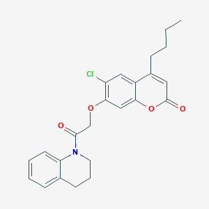 molecular formula C24H24ClNO4 B4979397 4-butyl-6-chloro-7-[2-(3,4-dihydro-1(2H)-quinolinyl)-2-oxoethoxy]-2H-chromen-2-one 