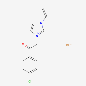 molecular formula C13H12BrClN2O B4979414 3-[2-(4-chlorophenyl)-2-oxoethyl]-1-vinyl-1H-imidazol-3-ium bromide 
