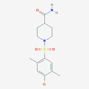 1-((4-Bromo-2,5-dimethylphenyl)sulfonyl)piperidine-4-carboxamide