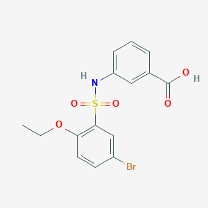 molecular formula C15H14BrNO5S B497943 3-(5-Bromo-2-ethoxybenzenesulfonamido)benzoic acid CAS No. 927637-65-8