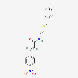 N-[2-(benzylthio)ethyl]-3-(4-nitrophenyl)acrylamide