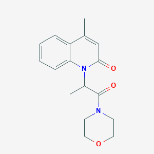 molecular formula C17H20N2O3 B4979452 4-methyl-1-[1-methyl-2-(4-morpholinyl)-2-oxoethyl]-2(1H)-quinolinone 